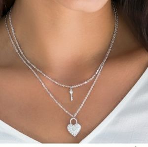 Touchstone Crystal key and heartbecklace